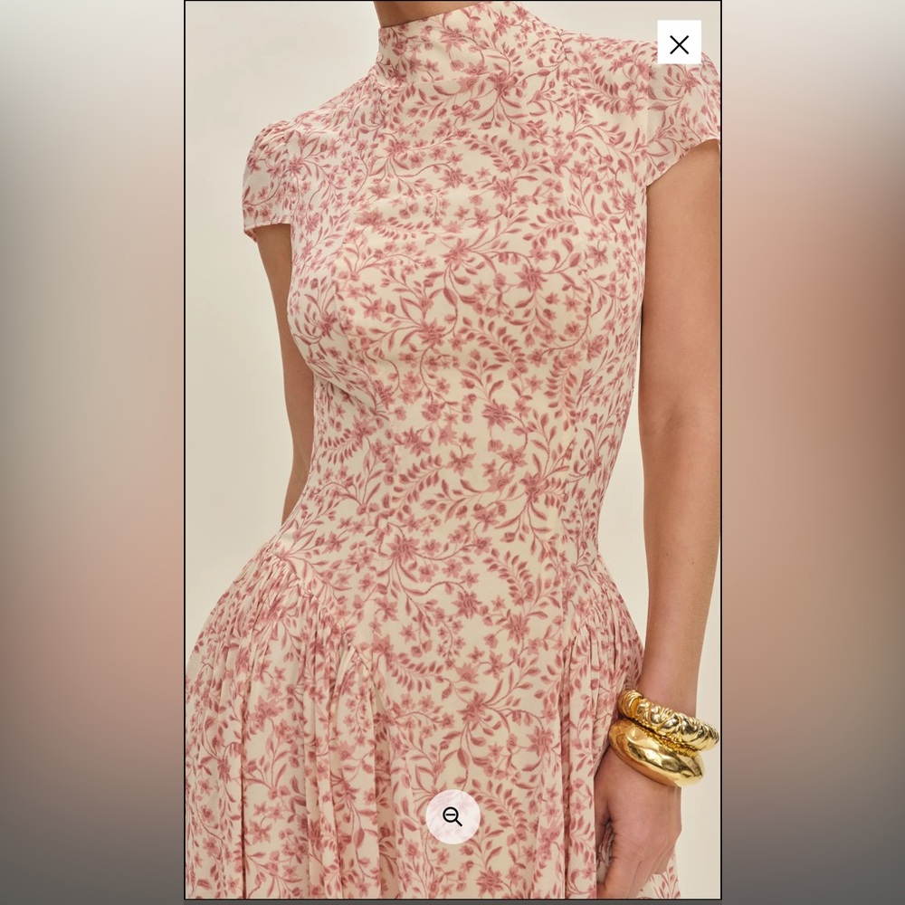 Reformation Maven Dress in Corrine NWT - Picture 4 of 8